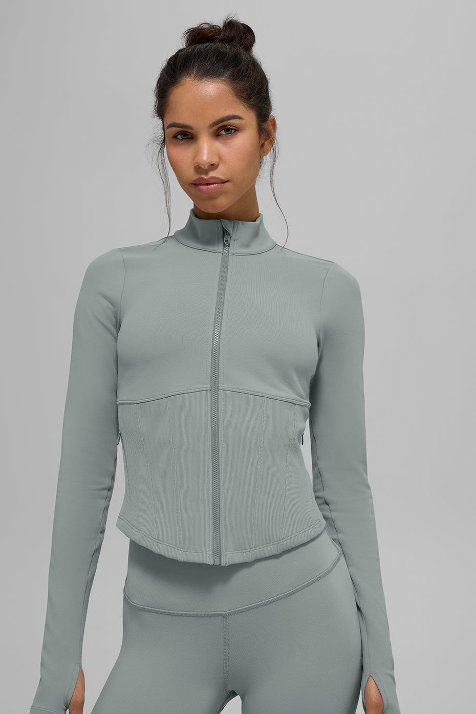 Veste corset entièrement zippée à aérographe