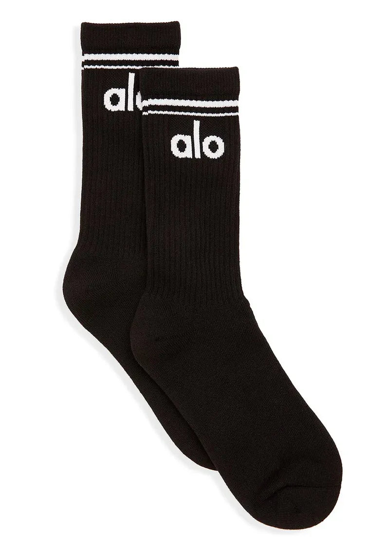 Chaussette rétro unisexe  - Noir/Blanc