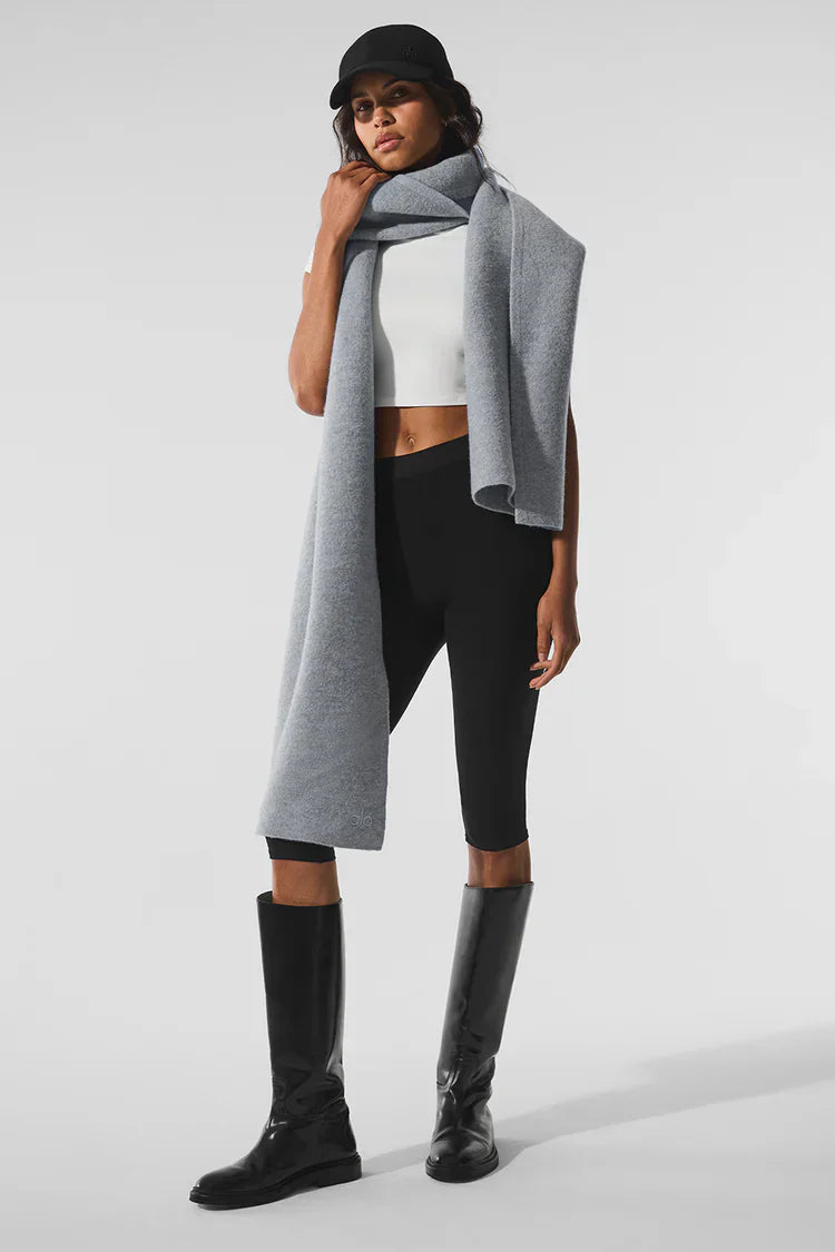 Écharpe Oversize En Laine Mérinos "new"