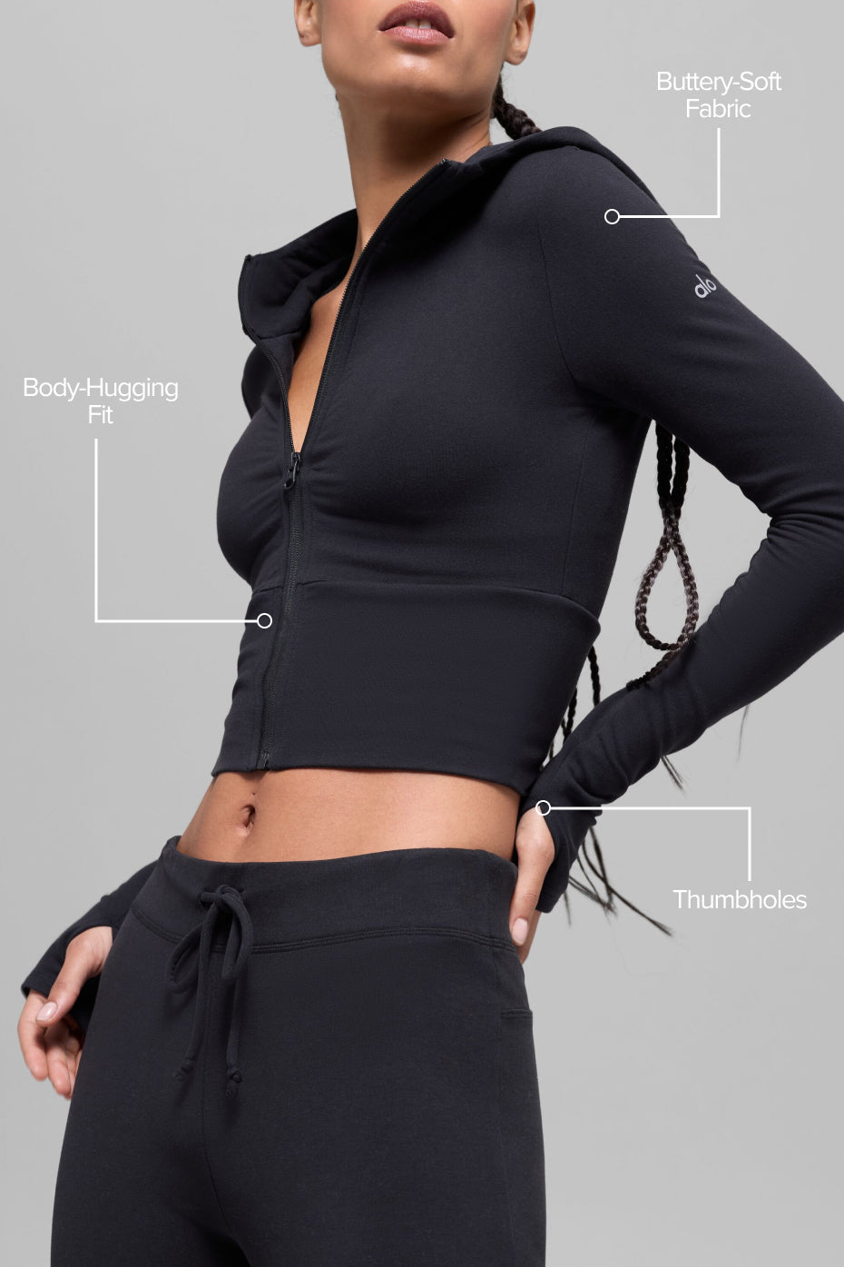 Sway Full Zip Hoodie - Black