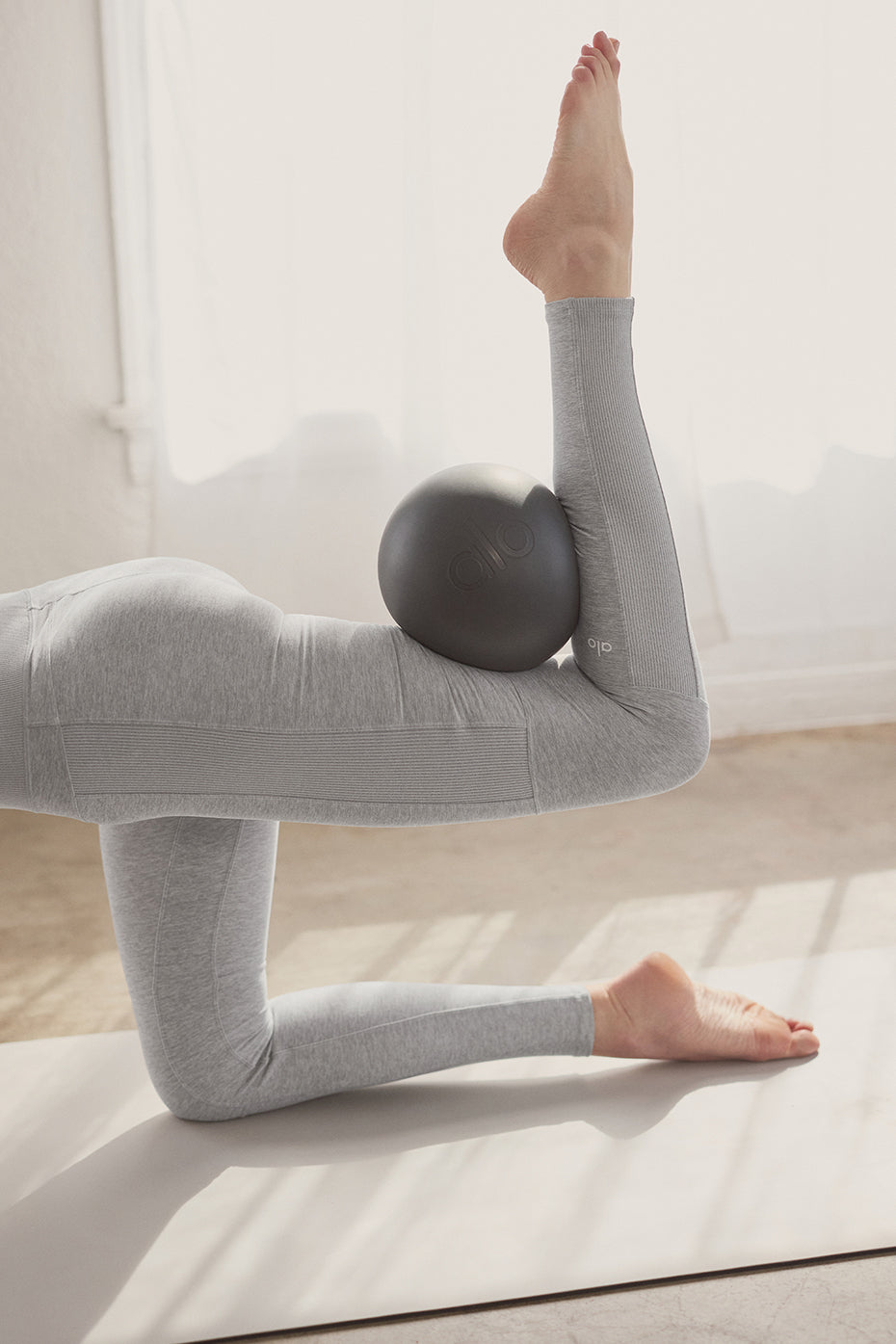 Legging taille haute Alosoft Head Start - Gris chiné athlétique